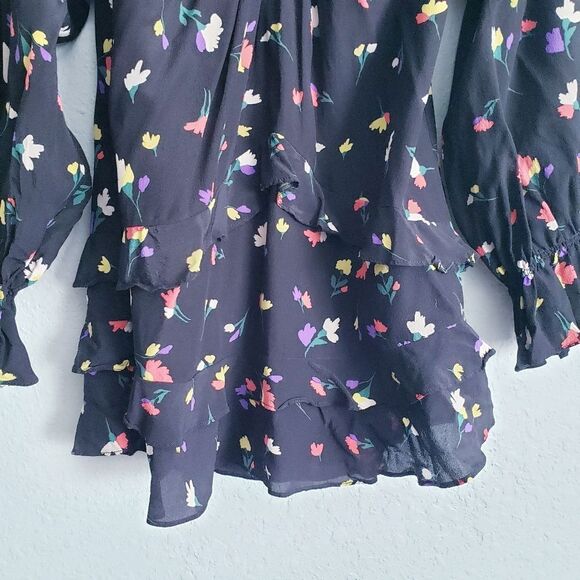 Anthropologie Shoshanna Misael Floral Silk Halter Blouse - Picture 3 of 8